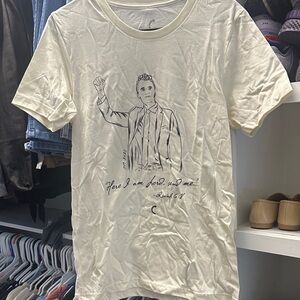 Cream Graphic Tee with Inspirational Design